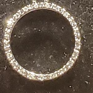 10k white gold diamond hoop necklace